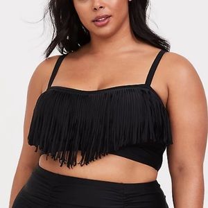 Wireless Fringe Swim Top